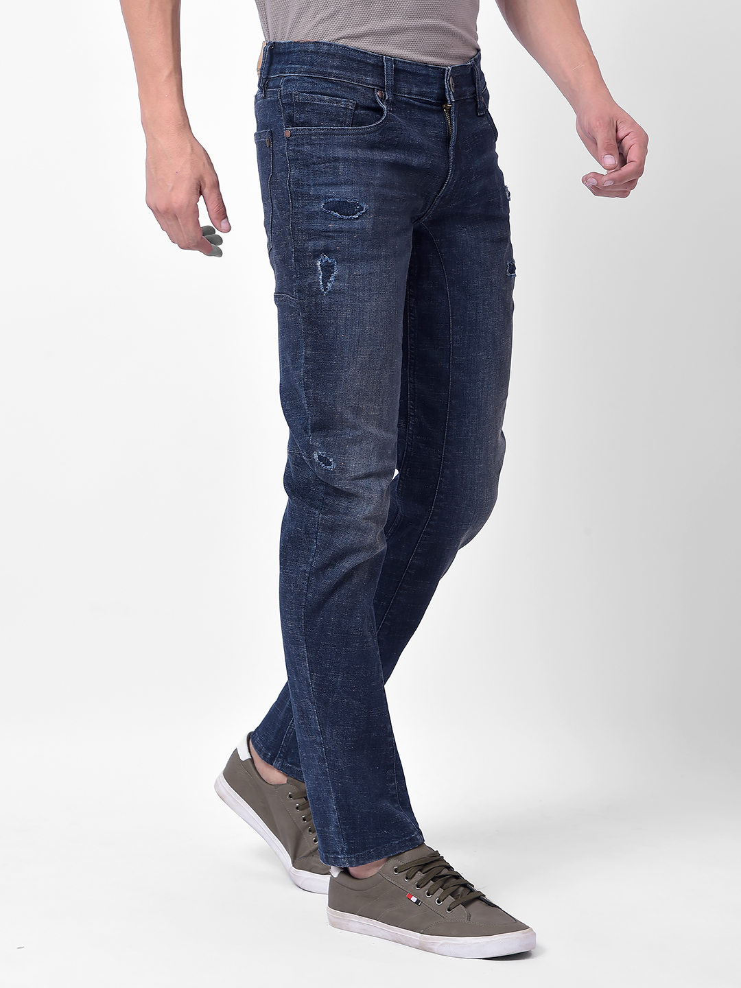 Numero Uno Men Dark Blue Skinny Fit Low Rise Sustainable Jeans